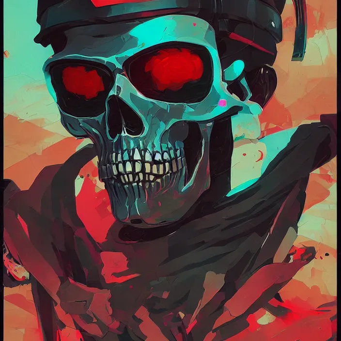 Prompt: a colorful comic noir illustration painting of a cyberpunk skull by sachin teng and sergey kolesov and sam yang. in style of 3 d art. hyper detailed, sharp focus, soft light. octane render. ray tracing. trending on artstation