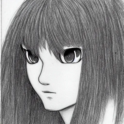 Image similar to A portrait of Griffith from Berserk, pencil drawing