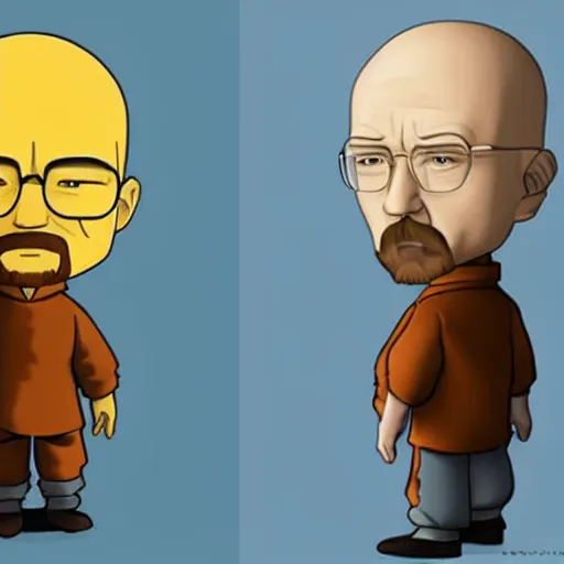 Prompt: walter white as avatar aang