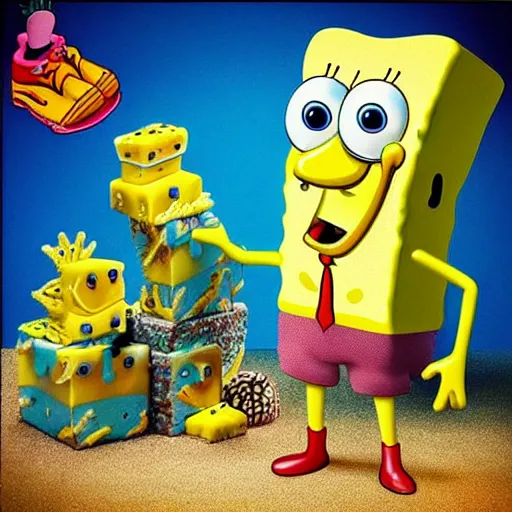 Prompt: Instagram profile of SpongeBob