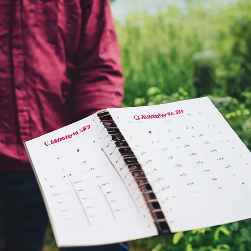 Prompt: photograph. man holding a calendar and crying.