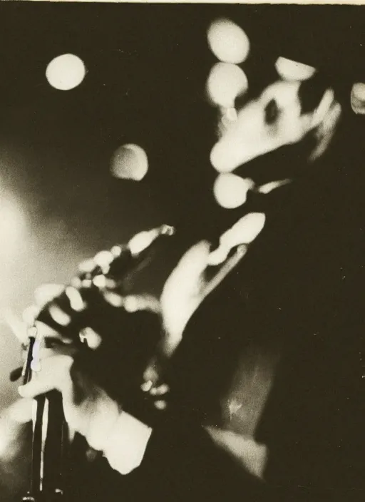 Image similar to a photograph of a jazz singer at a speakeasy, 1 9 2 0 s