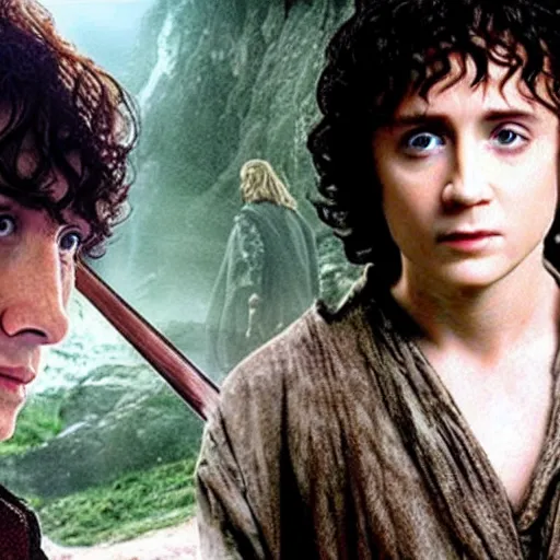 Image similar to nicolas cage as frodo in lord of the rings