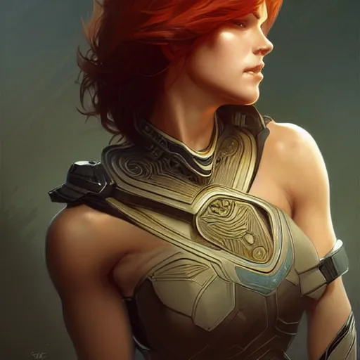 Image similar to beautiful natural femshep, intricate, elegant, highly detailed, digital painting, artstation, concept art, smooth, sharp focus, illustration, art by artgerm and greg rutkowski and alphonse mucha and loish and WLOP