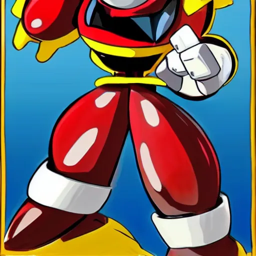 Image similar to robotnik eggman with chaos emeralds