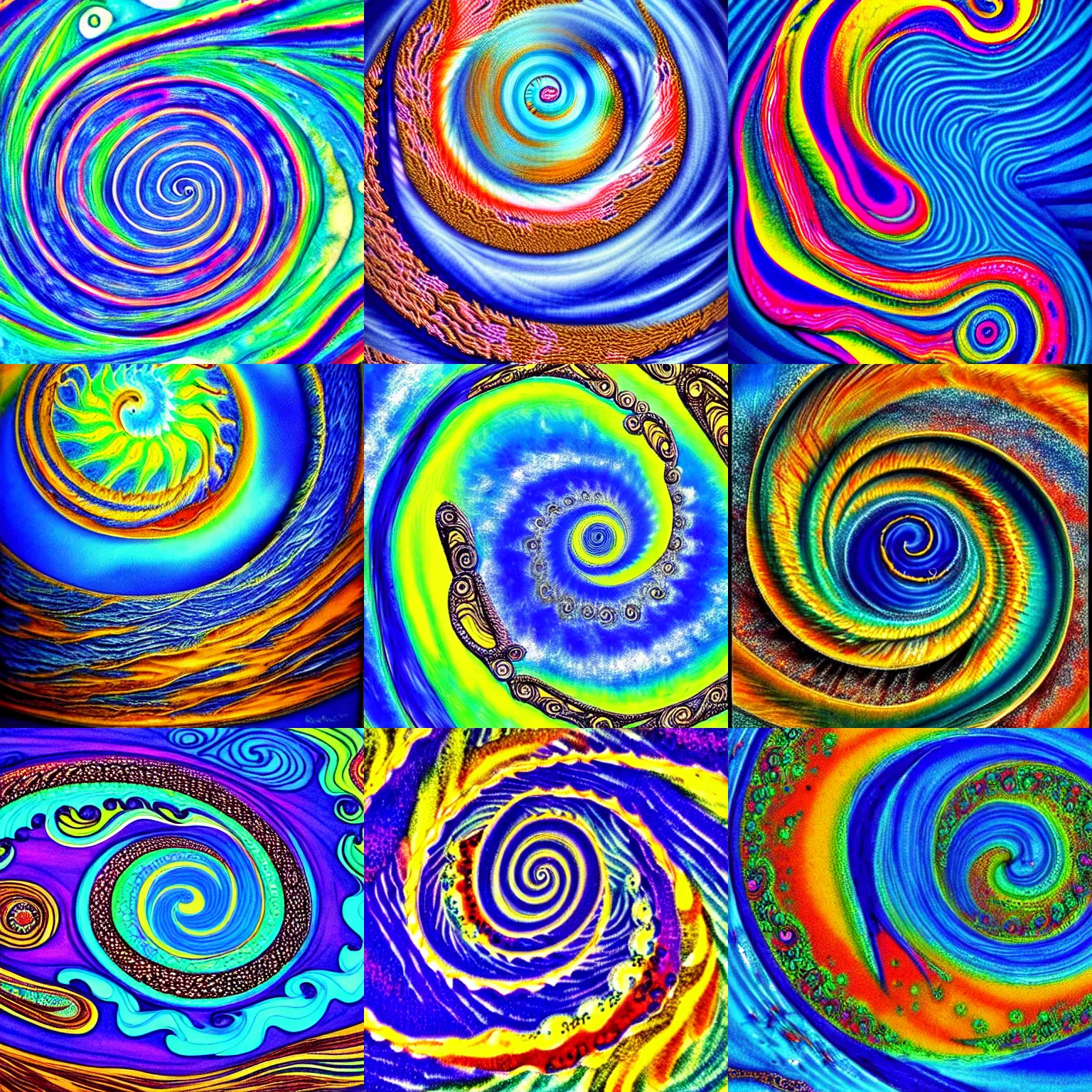 Prompt: A swirl at the sea, intricate details, eerie, highly detailed, colorful,