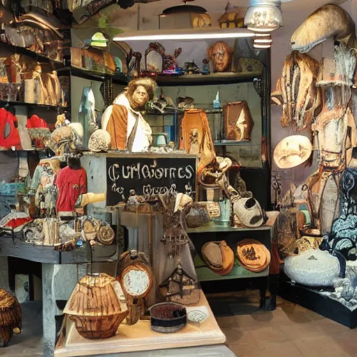 Prompt: Curiosities shop