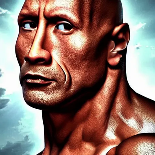 Image similar to dwayne johnson is stretch armstrong