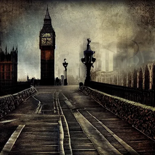 Image similar to of london a thousand years after the end of humanity artistic digital art