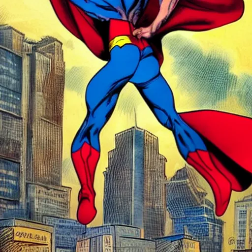 Image similar to superman with the face of benjamin netanyahu