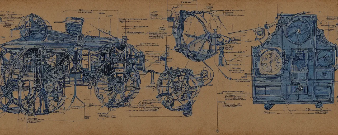 Image similar to blueprint to a time machine