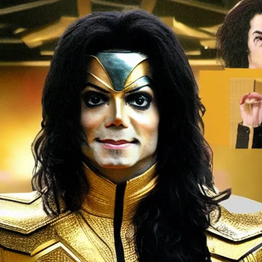 Image similar to Michael Jackson as Loki