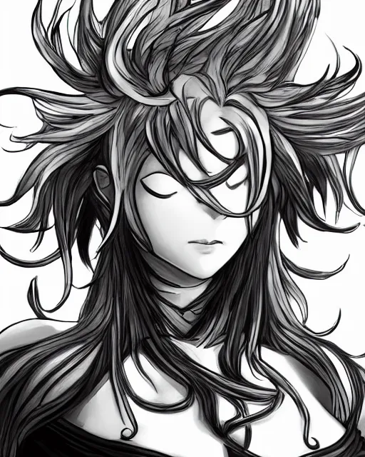 Image similar to Mind Flayers, wind-like hair posing on a boat, black and white, fantasy art, female art, in the style of masami kurumada, illustration, epic, fantasy, intricate, hyper detailed, artstation, concept art, smooth, sharp focus, ray tracing