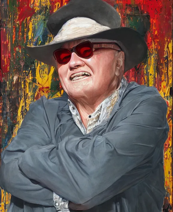 Image similar to portrait of rod steiger, joyful, highly detailed painting by akira toriyama 8 k,