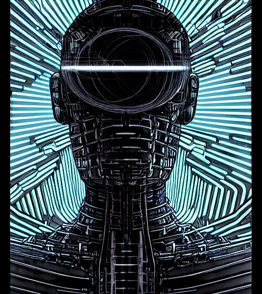 Prompt: portrait bender from futurama in futuristic city, by tsutomu nihei, by h. r. giger