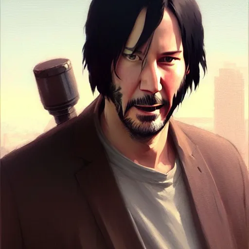 Prompt: keanu reeves brown skin trending on pixiv fanbox, painted by greg rutkowski makoto shinkai takashi takeuchi studio ghibli, akihiko yoshida