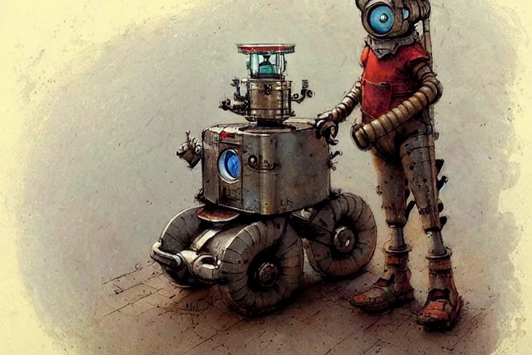 Image similar to adventurer ( ( ( ( ( 1 9 5 0 s retro future robot rabbit tunneling machine. muted colors. ) ) ) ) ) by jean baptiste monge!!!!!!!!!!!!!!!!!!!!!!!!! chrome red