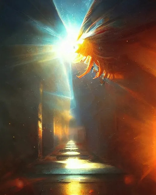 Image similar to asuka soryu, award winning photograph, radiant flares, realism, lens flare, intricate, various refining methods, micro macro autofocus, evil realm magic painting vibes, hyperrealistic painting by michael komarck - daniel dos santos