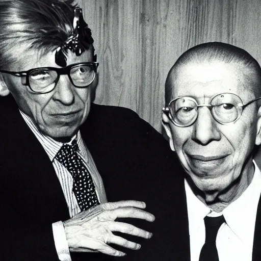 Prompt: david lynch with igor stravinsky in style by mark shagal c 9