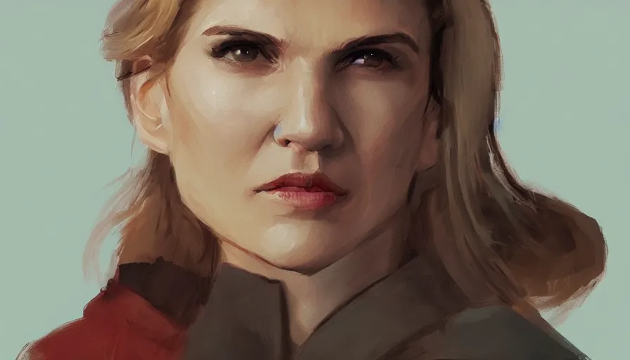 Image similar to concept art of kim wexler by jama jurabaev, cinematic shot, trending on artstation, high quality, brush stroke,