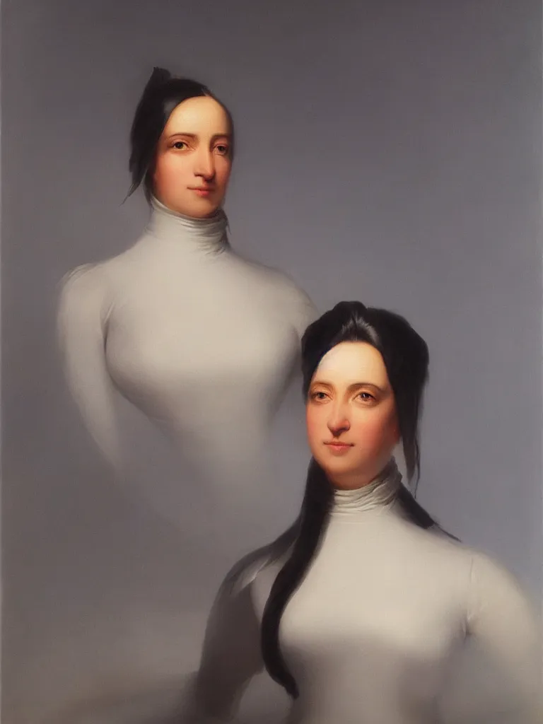 Image similar to minimalist symmetrical futuristic zaha hadid android portrait painting by ivan aivazovsky