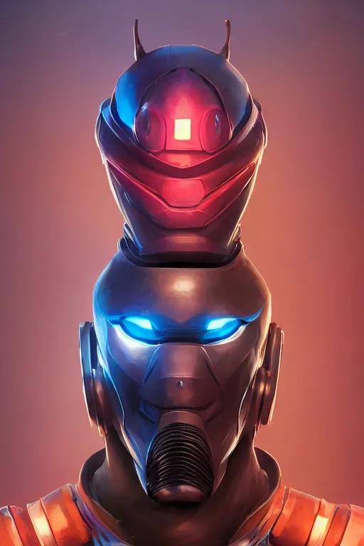 Image similar to epic mask helmet robot ninja portrait stylized as fornite style game design fanart by concept artist gervasio canda, behance hd by jesper ejsing, by rhads, makoto shinkai and lois van baarle, ilya kuvshinov, rossdraws global illumination radiating a glowing aura global illumination ray tracing hdr render in unreal engine 5