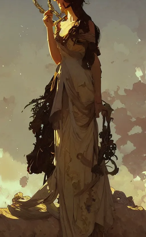 Image similar to a personification of the country lebanon, highly detailed, digital painting, artstation, concept art, sharp focus, illustration, art by greg rutkowski and alphonse mucha