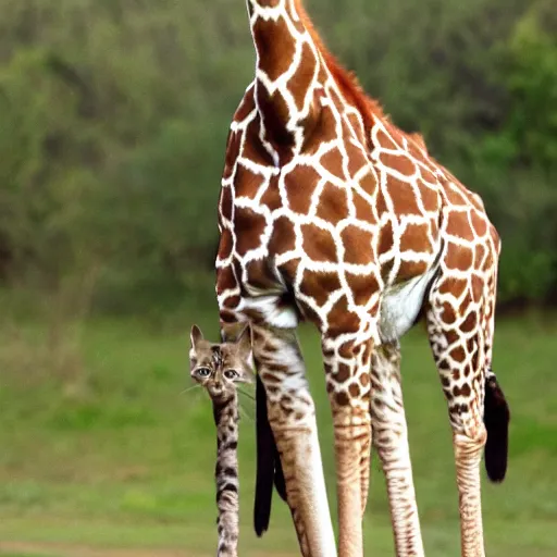 Image similar to a girafe - cat - hybrid, animal photography