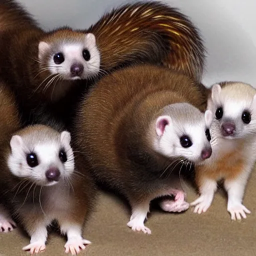 Prompt: ferrets