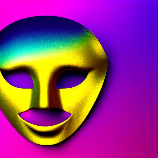 Image similar to party mask, silky texture, gradient, logo, aesthetic, 4 k, hd