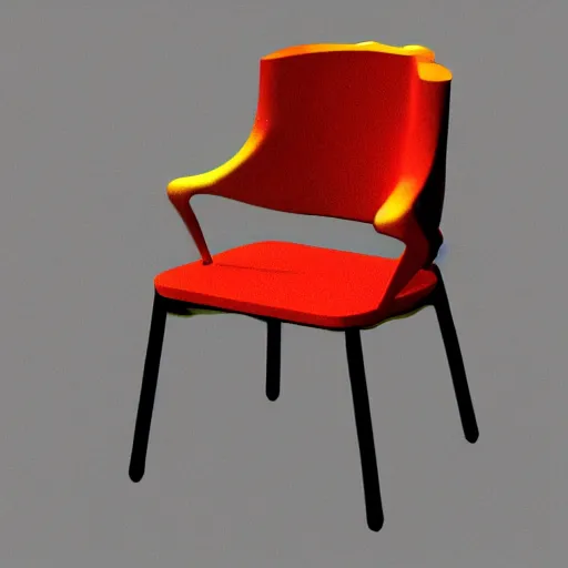 Image similar to a banana - shaped chair, design draft