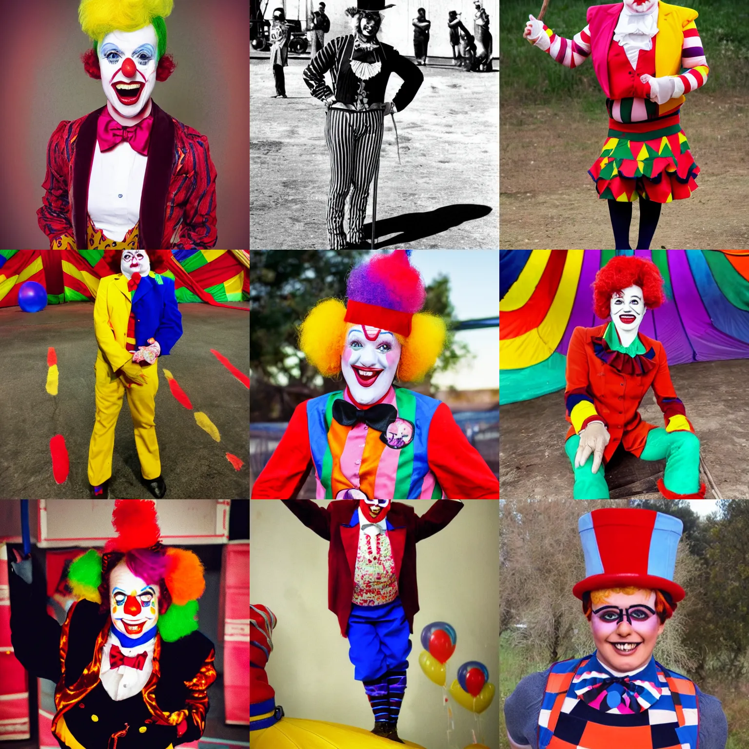 Prompt: lesbian circus clown