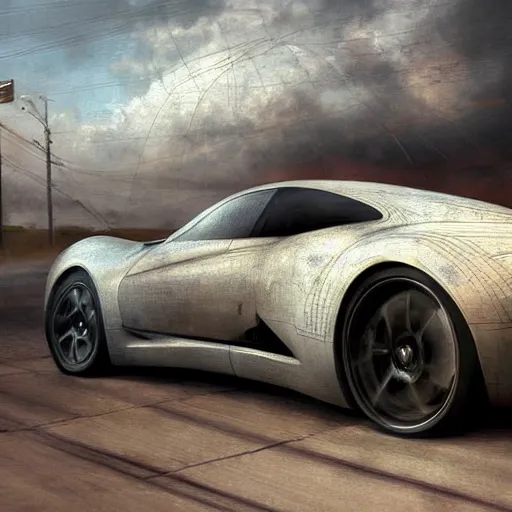 Prompt: hyperrealistic mixed media high resolution painting of the future of the automobile in 1000 years, stunning 3d render inspired art by István Sándorfi and Greg Rutkowski and Unreal Engine, perfect symmetry, dim volumetric lighting, 8k octane beautifully detailed render, post-processing, extremely hyper-detailed, intricate, epic composition, highly detailed attributes, highly detailed atmosphere, cinematic lighting, masterpiece, trending on artstation, very very detailed, masterpiece, stunning, flawless structure, lifelike texture, perfection,