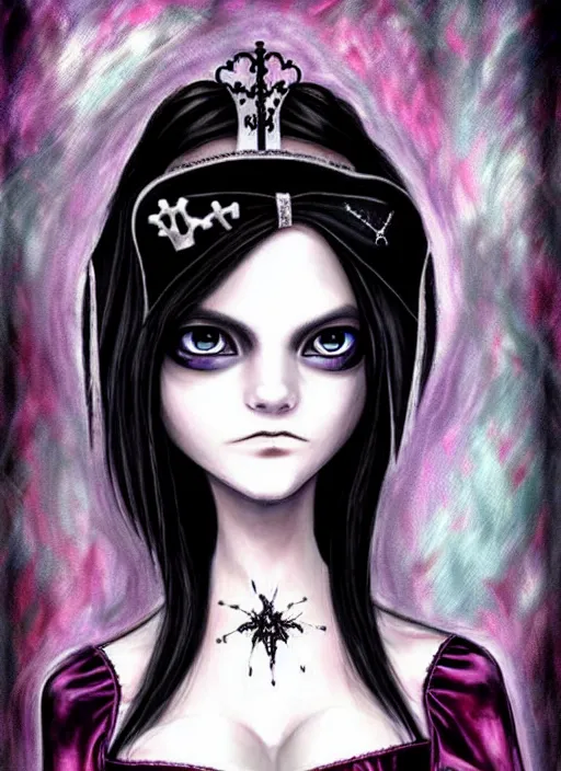 Image similar to ( ( gothic # ) ) princess portrait *. *. by battle angel alita * *, highly detailded