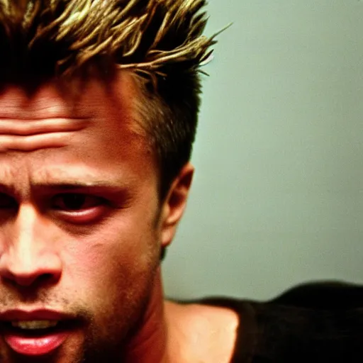 Image similar to tyler durden smoking crack