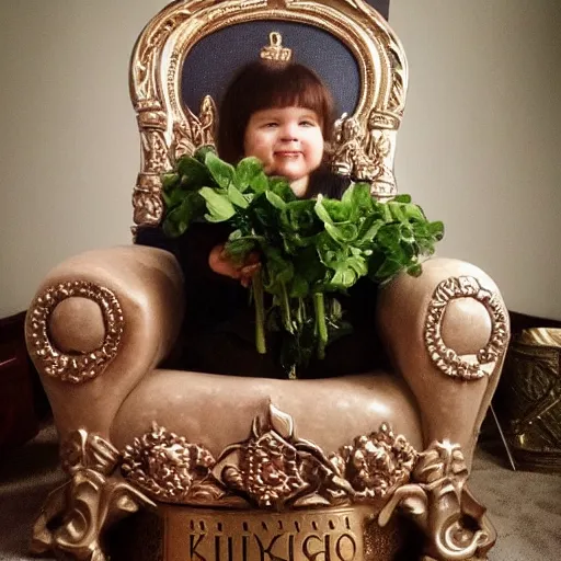 Prompt: a beautifull potato sitting on a kings throne