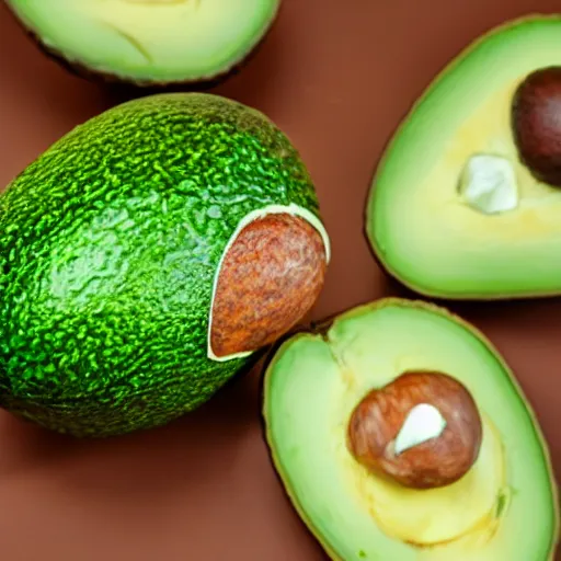 Prompt: a horrifying picture of an avocado with slimy flesh inside of it