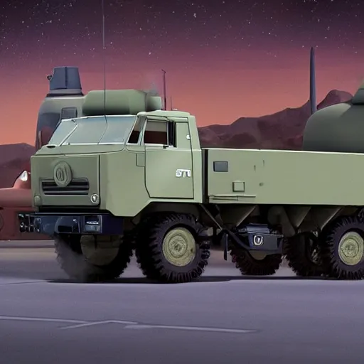 Prompt: himars mrls in cars pixar movie by disney