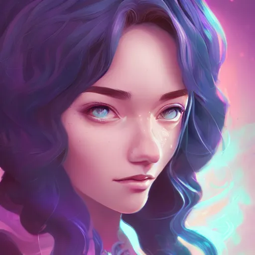 Image similar to a portrait of a beautiful Stella Maeve good magic, art by lois van baarle and loish and ross tran and rossdraws and sam yang and samdoesarts and artgerm, digital art, highly detailed, intricate, sharp focus, Trending on Artstation HQ, deviantart, unreal engine 5, 4K UHD image