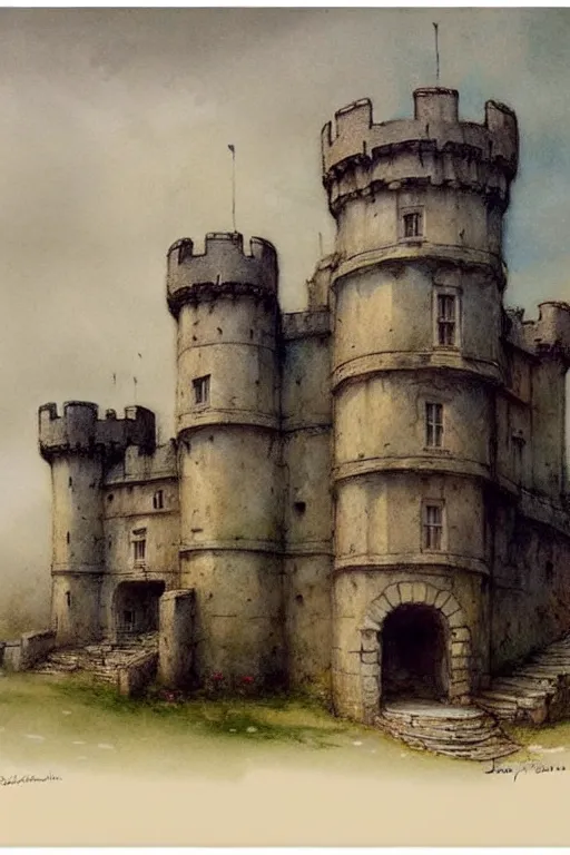 Prompt: ( ( ( ( ( 1 9 5 0 s fair tail medieval castle. muted colors. ) ) ) ) ) by jean - baptiste monge!!!!!!!!!!!!!!!!!!!!!!!!!!!!!!