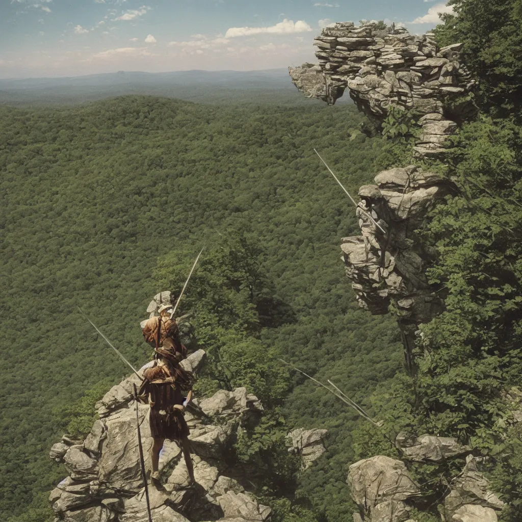 Prompt: the strider at mohonk ridge, album cover, no text, no watermarks, graphics