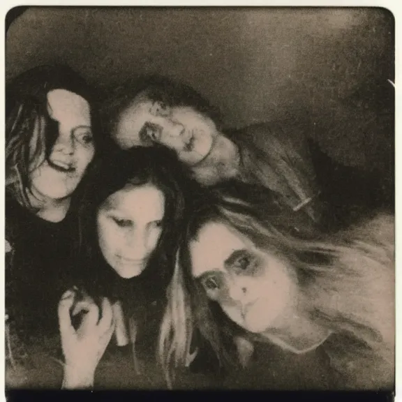 Image similar to summon rot witch fade, ritual aftermath gone wrong, a polaroid photo taken by guillermo del toro