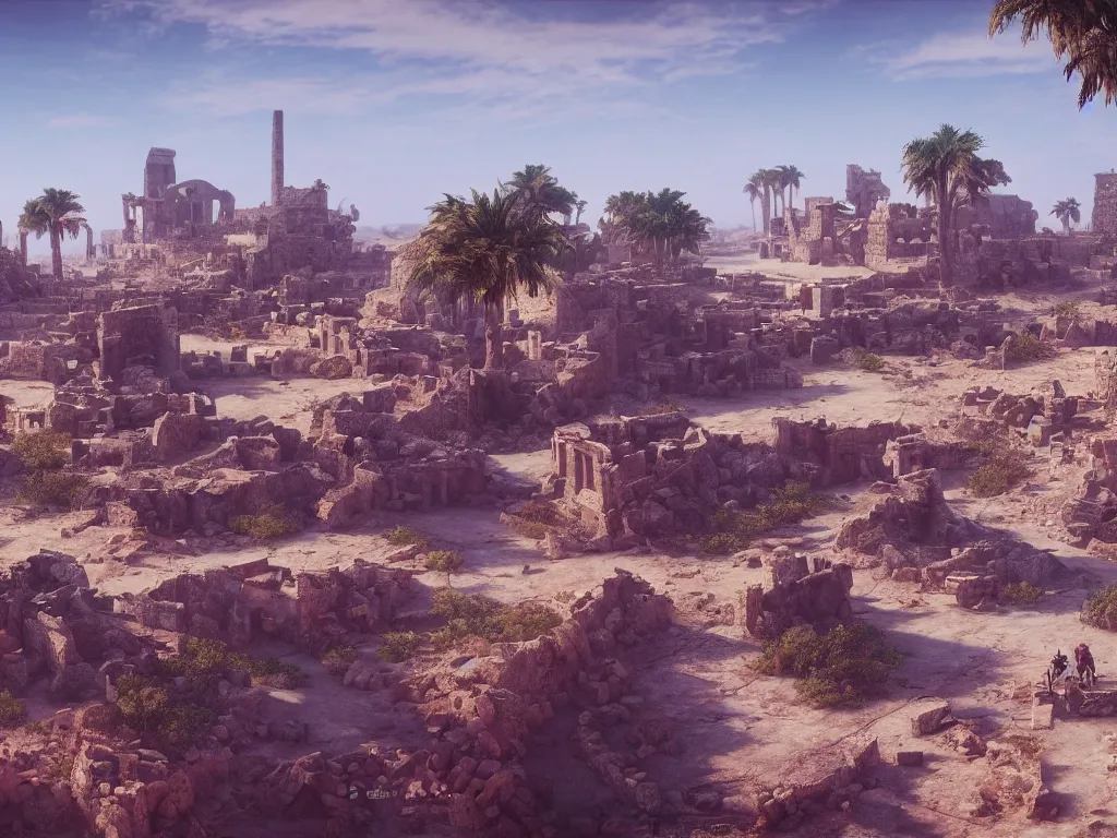 Prompt: desert scattered with ruins of ancient cities，scarlet sea in the distance, a lonely swordsmen walking by the sea, hdr, ue5, unreal engine 5, cinematic 4k wallpaper, ultra detailed, high resolution, Pixiv, award winning.