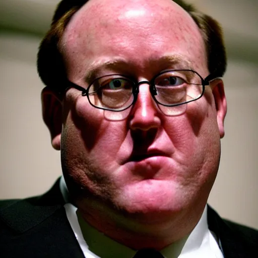 Prompt: 2 0 0 7 john lasseter wearing a black suit and necktie giving an interview for dramatic documentary. his face is wet with tears, emotional, looks sad and solemn