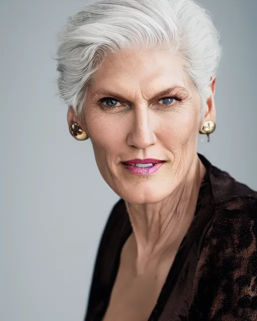 Image similar to A portrait of Maye Musk, highly detailed, trending on artstation, bokeh, 90mm, f/1.4