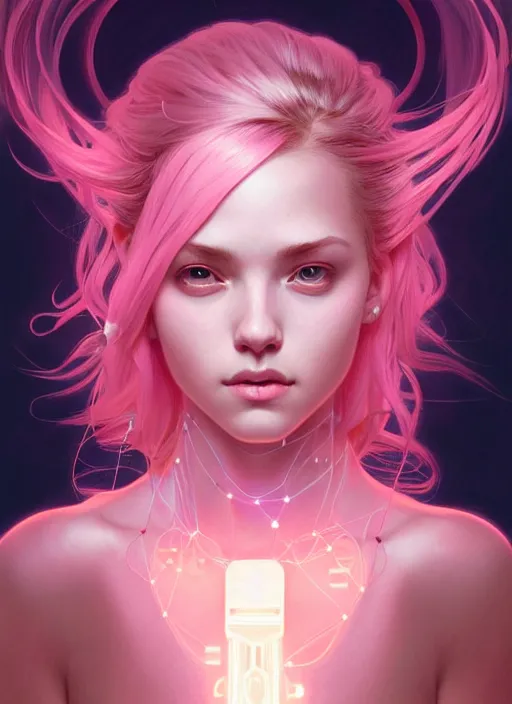Prompt: symmetry!! portrait of student with pink hair, glowing lights!! intricate, elegant, highly detailed, digital painting, artstation, concept art, smooth, sharp focus, illustration, art by artgerm and greg rutkowski and alphonse mucha