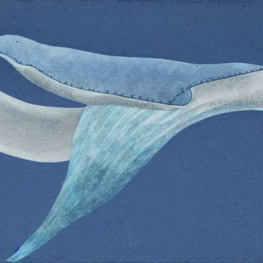 Image similar to a blue whale falling from the sky