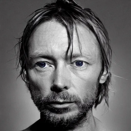 Prompt: thom yorke songwriter original, ultrafine detail, hyper realistic face, beautiful eyes, chiaroscuro, associated press photo, eyes reflecting into eyes reflecting into infinity