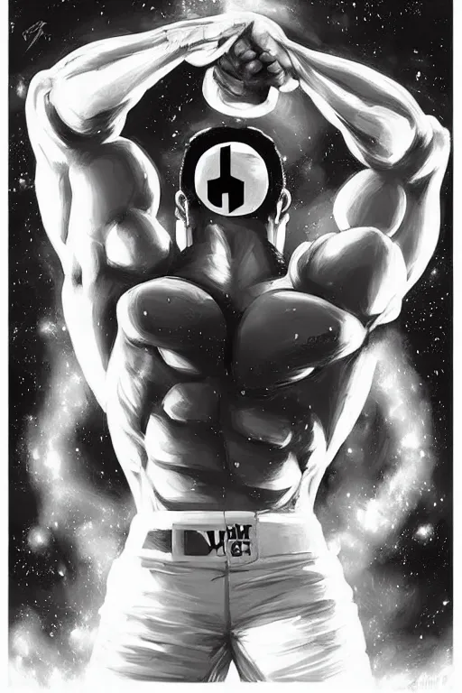 Prompt: gigachad luigi bodybuilder in space by ilya kuvshinov, ernest khalimov body by krista sudmalis, super mario bros symmetrical face concept art, hyper realistic, intricate, elegent, highly detailed, digital painting, concept art, smooth, sharp, focus, illustration, art by artgerm and greg rutkowski and alphonse mucha, artstation