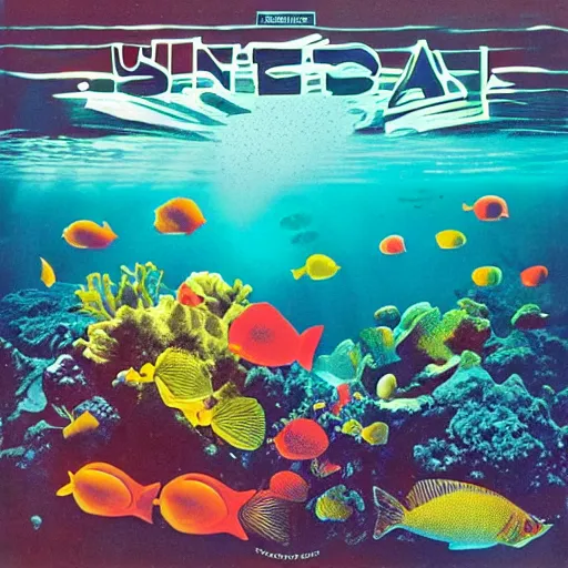 Image similar to underwater photography cool | album artwork, used lp ( 1 9 8 3 )